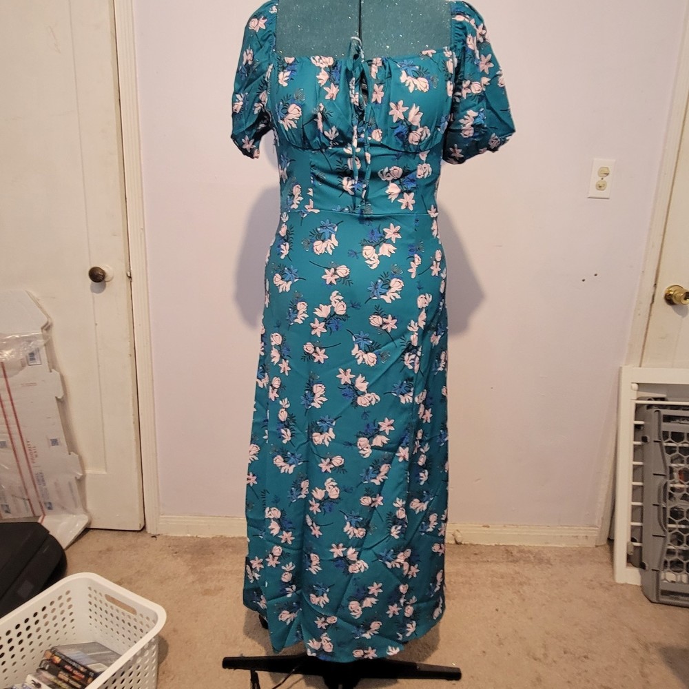 Long Fitted Floral Dress